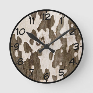 Reloj Redondo Mediano Sycamore Bark