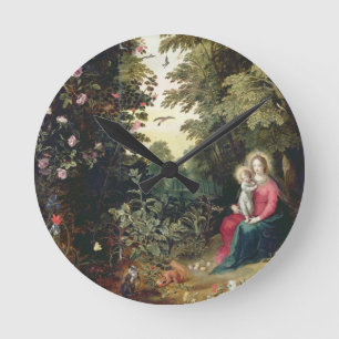 Reloj Redondo Mediano T32789 Madonna y el niño en un paisaje (el panel