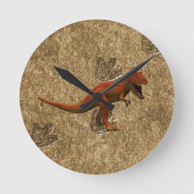 Reloj Redondo Mediano T Rex (Anverso)