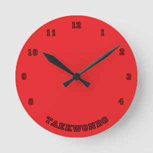 Reloj Redondo Mediano Taekwondo Wall Clock