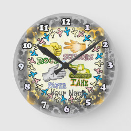 Reloj Redondo Mediano Tanque de Piedra Papel