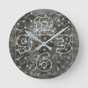 Reloj Redondo Mediano Tapón de león giratorio