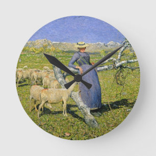 Reloj Redondo Mediano Tarde en las montañas, 1892 (aceite en lona)
