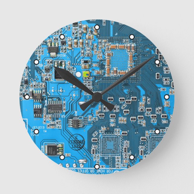 Reloj Redondo Mediano Tarjeta de circuito azul PCB del conjunto del circ (Anverso)