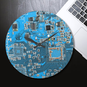 Reloj Redondo Mediano Tarjeta de circuito azul PCB del conjunto del circ