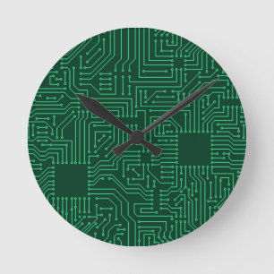 Reloj Redondo Mediano Tarjeta de circuitos de computadora