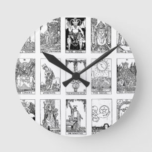 Reloj Redondo Mediano tarot antiguo