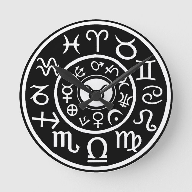 Reloj Redondo Mediano Tauro el zodiaco celestial toro (Anverso)