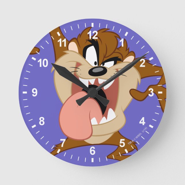 Reloj Redondo Mediano TAZ™| Sacar su lengua (Anverso)