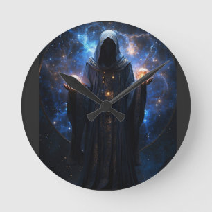 Reloj Redondo Mediano Taza del mago místico - Taza de café del mago cósm