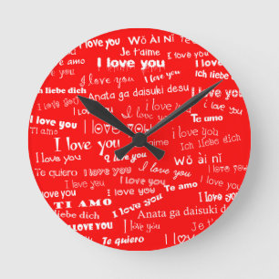 Reloj Redondo Mediano Te Amo