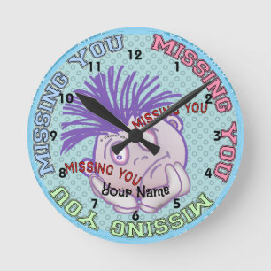 Reloj Redondo Mediano Te Extraño Cara