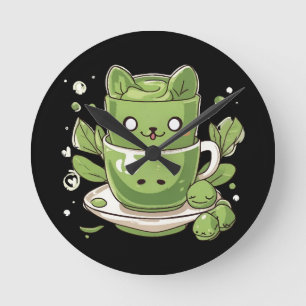 Reloj Redondo Mediano té verde matcha