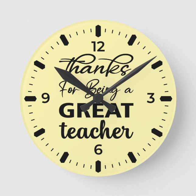 Reloj Redondo Mediano Teacher Appreciation (Anverso)