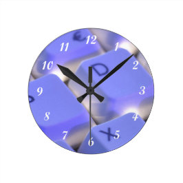 Reloj Redondo Mediano Teclado para computadora Luz azul
