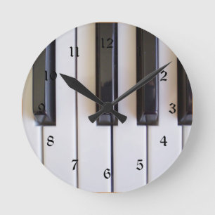Reloj Redondo Mediano Teclas de Piano