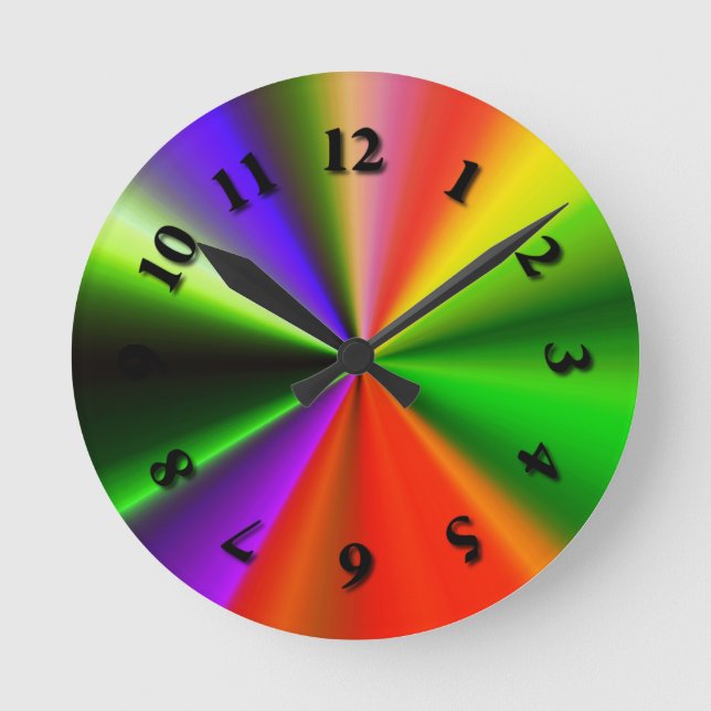 Reloj Redondo Mediano Tecnicolor (Anverso)