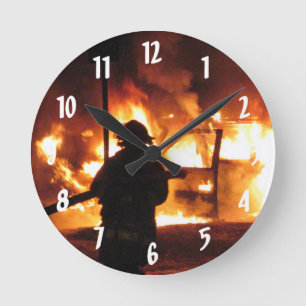 Reloj Redondo Mediano Teléfono del bombero    