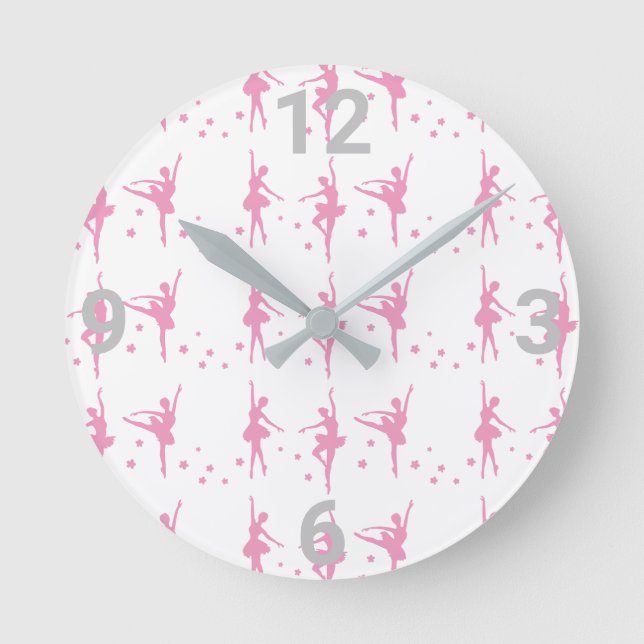 Reloj Redondo Mediano Tema del ballet Ballet Blanco Ballerina de Plata R (Anverso)