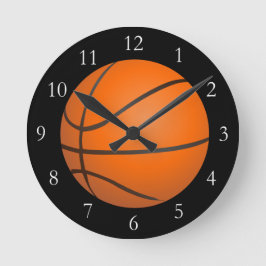 Reloj Redondo Mediano Tema del baloncesto