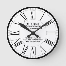 Reloj Redondo Mediano Tema del restaurante