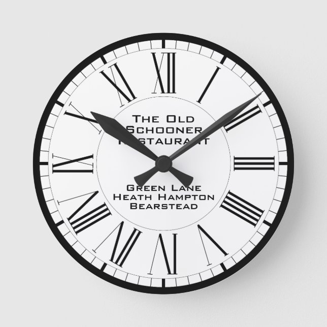 Reloj Redondo Mediano Tema del restaurante (Anverso)