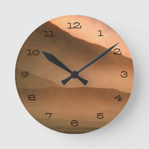 Reloj Redondo Mediano Tempestad de arena en las dunas de arena del