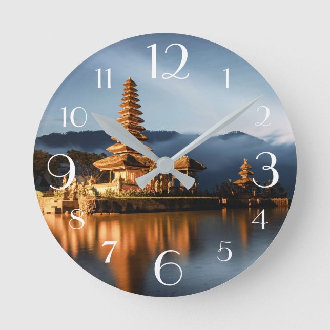 Reloj Redondo Mediano Templo Antiguo (Anverso)
