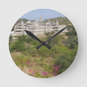 Reloj Redondo Mediano Templo Jain de Ranakpur, Ranakpur, Rajasthan, Indi