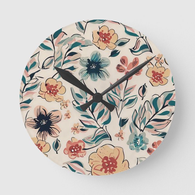 Reloj Redondo Mediano Temporada de primavera (Anverso)