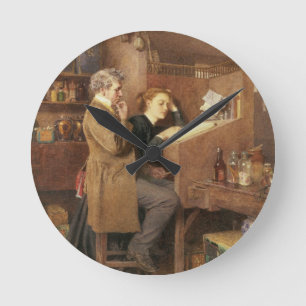 Reloj Redondo Mediano Tendero y esposa, 1868