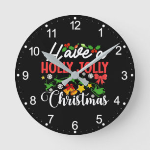 Reloj Redondo Mediano Tenga Un Navidades Alegres-86096