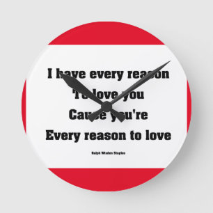 Reloj Redondo Mediano Tengo todas las razones para amarte