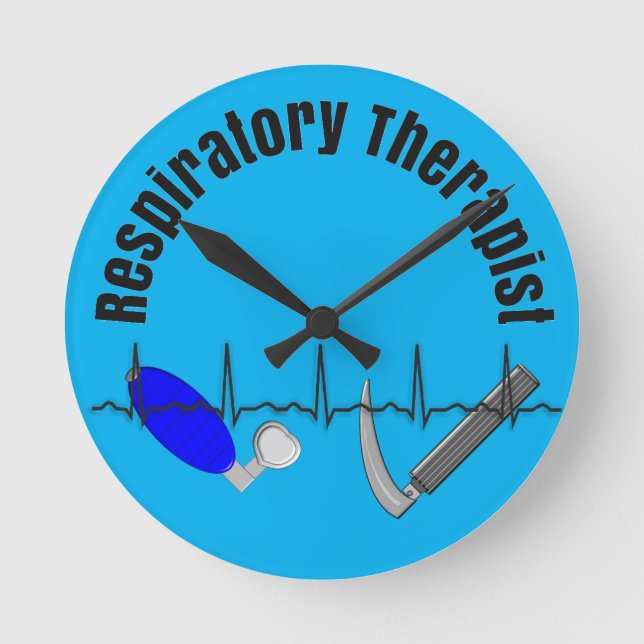 Reloj Redondo Mediano Terapia respiratoria k (Anverso)