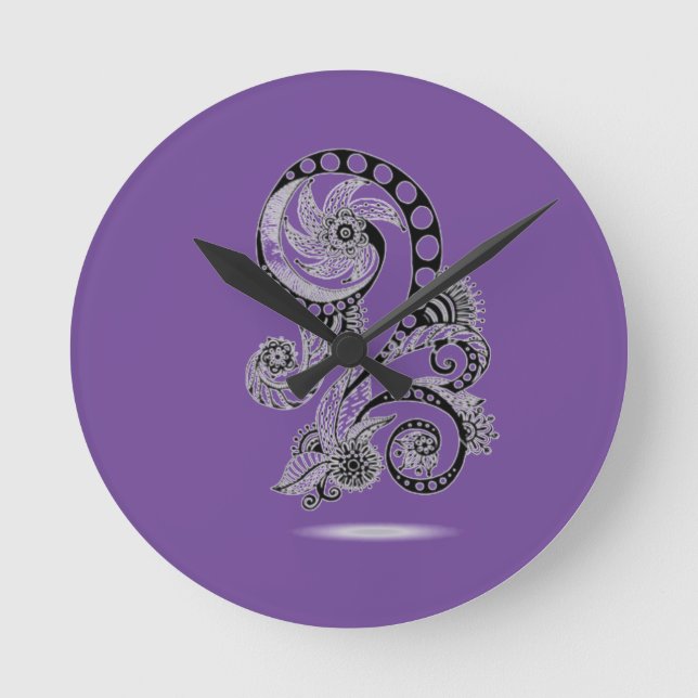 Reloj Redondo Mediano Terciopelo (Anverso)