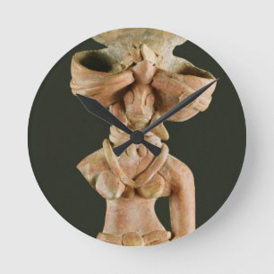 Reloj Redondo Mediano Terracotta Mother Goddess, Mohenjodaro, 2300-1750