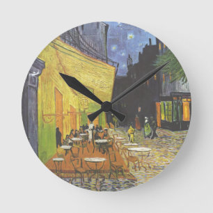 Reloj Redondo Mediano Terraza cafetería en Night Van Gogh