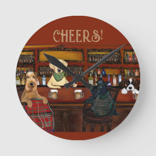 RELOJ REDONDO MEDIANO TERRIER AIREDALE Y AMIGOS