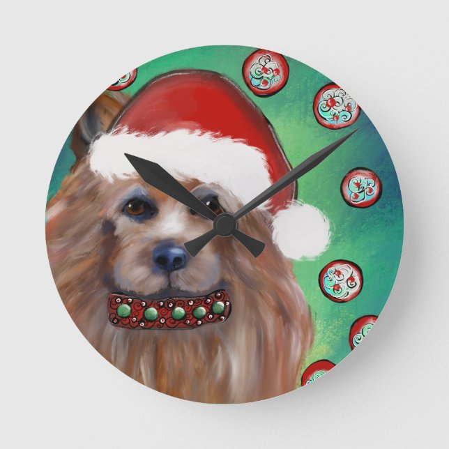 RELOJ REDONDO MEDIANO TERRIER AUSTRALIANO (Anverso)