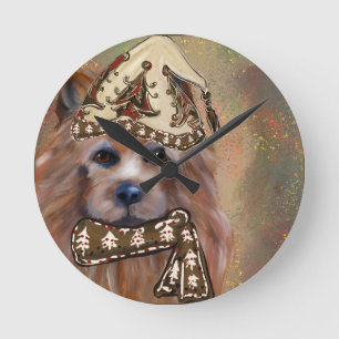 RELOJ REDONDO MEDIANO TERRIER AUSTRALIANO