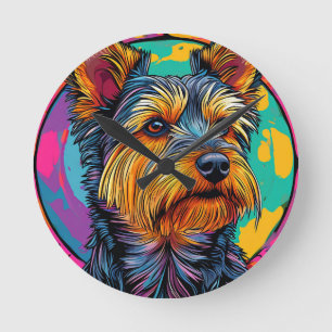 Reloj Redondo Mediano Terrier australiano perro
