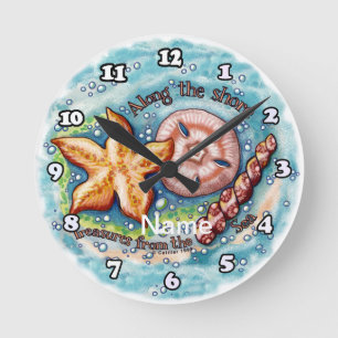 Reloj Redondo Mediano Tesoros de Conchas