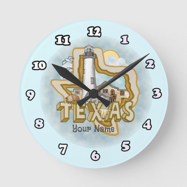 Reloj Redondo Mediano Texas (Anverso)