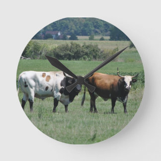 Reloj Redondo Mediano Texas Longhorn Steer