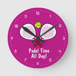 Reloj Redondo Mediano texto personalizado 🎾 Padel O’Clock