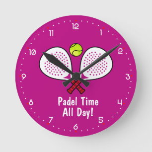 Reloj Redondo Mediano texto personalizado 🎾 Padel O’Clock