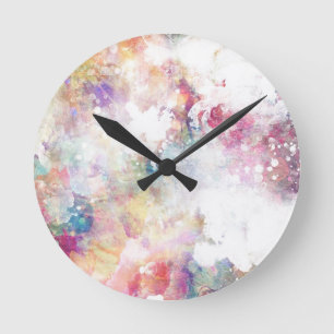 Reloj Redondo Mediano Textura abstracta del grunge con la pintura 2 de
