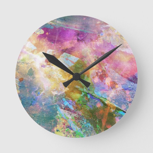 Reloj Redondo Mediano Textura abstracta del grunge con la pintura 3 de (Anverso)