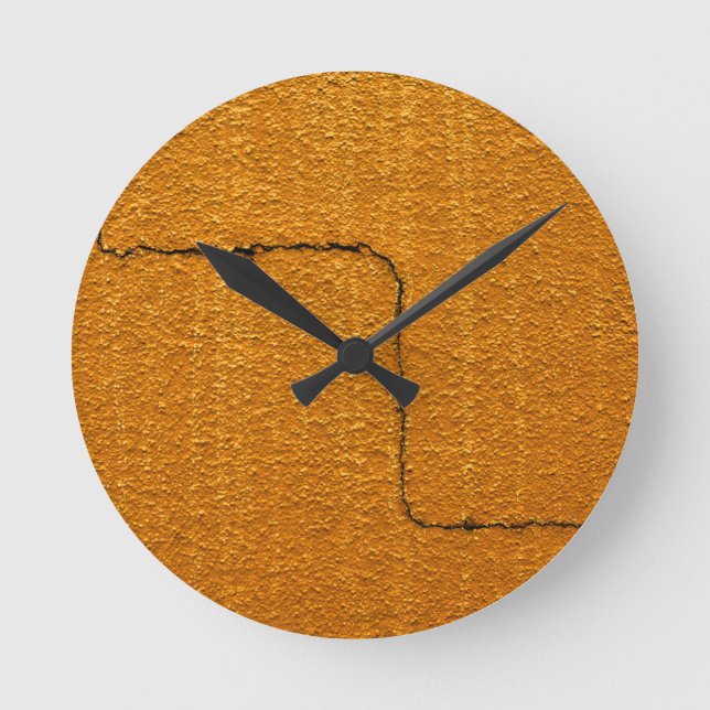 Reloj Redondo Mediano Textura de pared rota (Anverso)