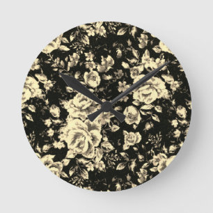 Reloj Redondo Mediano Textura de vidrio espumoso vintage  